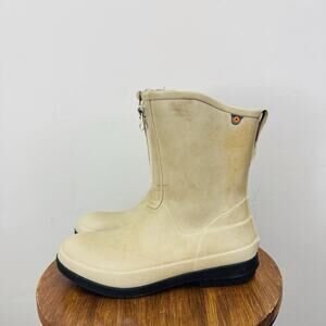 Bogs Amanda II Zip Fur Line Cream Boots Waterproof Women’s Size 7